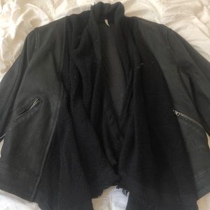 Free People Denim Jacket with woven detailing SZ 6